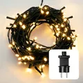 Produktbild: hellum Lichterkette 120 LED warmweiß Außen Outdoor 11,9 m Lichtlänge 10 m Zuleitung Trafo Deko Beleuchtung Garten Party <59 lm 561234