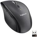 Produktbild: Logitech M705 Marathon Ergonomische Maus Funk Laser Schwarz, Silber 7 Tasten