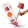 Produktbild: SIGOR Nuindie 2.0 - Dimmbare LED Akku-Tischlampe Indoor & Outdoor, IP54 spritzwassergeschützt, Höhe 38 cm, aufladbar mit USB-C, 12 h Leuchtdauer, feuerrot
