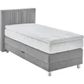 Produktbild: Boxspringbett, grau, B:105cm L:210cm, Bezug: 100% Polyester;Polsterung: 100% Polyester, WESTFALIA SCHLAFKOMFORT, Komplettbetten, Boxspringbett, wahlweise mit Bettkasten und Topper