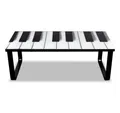 Produktbild: vidaXL Ablagetisch, Couchtisch mit Klavier-Motiv Glasplatte