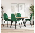 Produktbild: vidaXL Esszimmerstuhl, Esszimmerstühle 4 Stk. Dunkelgrün Samt