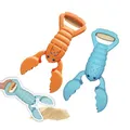 Produktbild: alldoro 68719 Sandgreifer Hummer 2er Set hellblau & orange, robustes Sandspielzeug für Kinder, Sandkasten-Krabbe, leicht & einhändig bedienbar, 34 cm