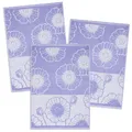 Produktbild: KRACHT 3er Pack Geschirrtücher Mohnfeld ca.50x70cm Halbleinen Jacquard lila NEU