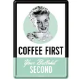 Produktbild: Nostalgic-Art Metallschild Blechpostkarte - Say it 50's - Coffee First