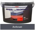 Produktbild: Antrazit RAL 7016 Fassadenfarbe 5 L - Sockel Dach Beton Ziegel Putz