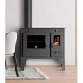 Produktbild: EEK A+ Küchenofen Holzherd Retro ECO schwarz, linke Version - 7 kW Dauerbrandherd - Schwarz