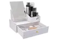 Produktbild: LuxusKollektion Make-Up Organizer Desktop Kosmetik Organizer Weiß mit Viereckigem Spiegel und Schublade
