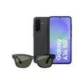 Produktbild: Samsung Galaxy A36 5G 128GB Silver + Ray-Ban Meta Wayfarer - Shiny Black Green