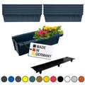 Produktbild: Paletten Blumenkasten 10x Anthrazit Einsatz zum An- & Einhängen Pflanzkasten
