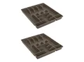 Produktbild: Engelland Besteckkasten Besteckeinsatz für Schubladen 40 cm (Vorteils-Set, 2 St., 45 x 39 x 5 cm), BPA-frei, robuster PP-Kunststoff, für alle handelsüblichen Schubladen