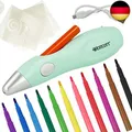 Produktbild: Westcott Elektrischer Farbsprühstift, Airbrush-Set für Kinder mit 12 F