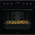 Produktbild: AEG KOMBI425PI EEK: A+ Herdset mit Induktionskochfeld (OU5PE40AK+ OIX64A00XB), 60 cm breit, 71 L, Pyrolyse, schwarz