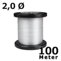 Produktbild: 100 Meter Rolle Perlonseil 2 mm Ø glasklar - Bilderschiene Galerieschiene