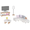 Produktbild: GOKI Puppenmöbel Style Wohnzimmer 15ltg aus Holz für Kinderpuppenhaus  51494 NE