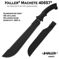 Produktbild: HALLER® 40657 | Machete 42 cm 420 Stahl gummierter Griff Buschmesser +Etui