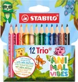 Produktbild: STABILO Buntstift STABILO Trio dick kurz Buntstifte 12er Animal Edition