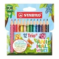 Produktbild: Stabilo Trio dick kurz Dreikant-Buntstifte Animal Vibes 12er