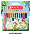 Produktbild: 8 STABILO Dreikant-Buntstifte Trio dick Animal Vibes,12er Etui
