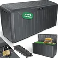 Produktbild: KESSER® Auflagenbox 290 Liter Mit Rollen Griffe 100 kg belastbar Smart Click System Truhe Gartenbox Kissenbox Anthrazit - Grau