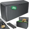 Produktbild: KESSER® Auflagenbox 290 Liter Mit Rollen Griffe 100 kg belastbar Smart Click System Truhe Gartenbox Kissenbox Anthrazit