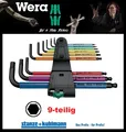 Produktbild: WERA Winkelschraubendrehersatz 950 SPKL/ SM N SB 9-teilig Kugelkopf farbcodiert