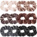 Produktbild: Samtscrunchies | 12 Stück | Neutrale Farben
