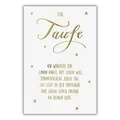 Produktbild: bsb Karte zur Taufe - Taufgeschenk Junge & Mädchen mit Text-Motiv - Glückwunsch Tauf-Karte mit Umschlag - liebevolles Geldgeschenk Taufe in 11,5 x 17,0 cm