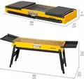 Produktbild: Aktive 63123 Stahl Faltbarer Holzkohlegrill Mit Seitenablagen Golden 89x22x32 cm Golden 89x22x32 cm
