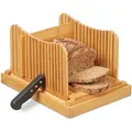 Produktbild: Relaxdays - Brotschneidehilfe, Verstellbare Schneidehilfe, Brot, Toast Und Kuchen, Bambus, Brotbrett Mit Krümelfach, Natur