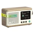 Produktbild: Pure Classic Mini Tragbares Digitalradio – DAB+ & UKW-Radio – Bluetooth 5.3 – 15 Stunden Akkulaufzeit – 2 Equalizer-Optionen – 2,4 Zoll Farbdisplay – Trageband – Baumwoll-Weiß/Eiche – Kompakt & leicht