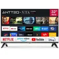 Produktbild: ANTTEQ VIDAA TV | LED HD | 32 Zoll/82 cm | Rahmenlos Design | Tripple Tuner DVB-T/T2/S/S2/C | HDMI x3, USB x2, CI+ | Sprachsteuerung & Streaming-Apps | Montiert in Eindhoven | V32-AH3.Q1L