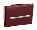 Produktbild: Damenknipsbörse AVANCO in Echt-Leder, cherry 12x9x2,5cm