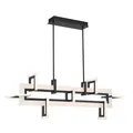 Produktbild: Hängelampe LED Metall B: 122.8 cm Schwarz Weiß 3000 K 3305 lm Pendelleuchte
