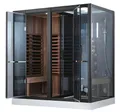 Produktbild: JVmoebel Sauna Wellness-Sauna mit Dusche und Dampfbad aus Massivholz, (1-St) Made in Europe