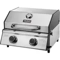 Produktbild: Taino - Platinum Compact Tischgrill 2 Brenner Gasgrill Edelstahl Kompakt Camping Bbq