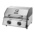 Produktbild: TAINO PLATINUM COMPACT Tischgrill 2 Brenner Gasgrill Edelstahl Kompakt Camping