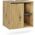 Produktbild: Waschbeckenunterschrank Viola, Artisan/grau, 60 X 60 Cm Mit Offenen Regalen, Vicco