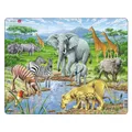 Produktbild: Selecta Larsen Puzzle Tiere – Afrikanische Savanne, 65 Teile.