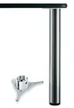 Produktbild: Stützfuß -Alto- 110cm Durchmesser 60mm Edelstahloptik Tischbein höhenverstellbar Tragkraft max. 150 Kg