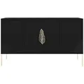 Produktbild: Skandica Sideboard, Schwarz, Gold, Holzwerkstoff, 138x79x40 cm, Wohnzimmer, Kommoden & Sideboards, Sideboards
