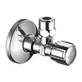 Produktbild: SCHELL 049060699 Eckregulierventil COMFORT 3/8x3/8'' , Eckventil mit langem Schubschaft , Ventil verchromt , mit Rosette ,54mm, zugfeste Messing-Konus-Quetschverschraubung mit Längenausgleich