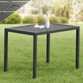 Produktbild: Mucola Gartentisch Aluminium Beistell Balkontisch rechteckig wetterfest Anthrazit Outdoor Tisch hitze- und wetterbeständig Terrassentisch