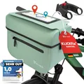 Produktbild: MIVELO Lenkertasche Fahrrad für KLICKfix inkl. Adapter - 100% wasserdicht - Fahrradtasche Lenker - abnehmbares Handyfach - Lenkertasche - Tasche Lenker - E-Bike tauglich (Mint mit Adapter)