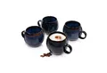 Produktbild: SÄNGER Cappuccinotasse Tokio Cappuccinobecher, 4-tlg., Steingut, Blau Schwarz, Handmade, Premium Collection
