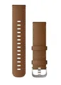 Produktbild: Garmin Schnellwechsel-Armbänder (22 mm) Braun/mit Naht Schnalle in Silber