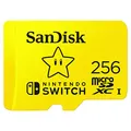Produktbild: SanDisk microSDXC UHS-I Speicherkarte für Nintendo Switch 256 GB (U3, Class 10, 100 MB/s Übertragung, mehr Platz für Spiele)