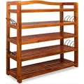 Produktbild: CASARIA Schuhregal 100698, aus Holz, 5 Ebenen für 15 + 4 Paar, 75 x 82 x 26cm, braun