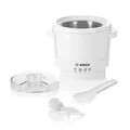 Produktbild: Bosch Eisbereiter MUZ5EB2, 550ml, selbstgemachtes Eis, Sorbet und Frozen Yoghurt, weiß, passend für Küchenmaschine Serie 4
