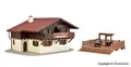 Produktbild: Vollmer H0 43960  Almgasthof mit Holzterrasse   NEU/OVP